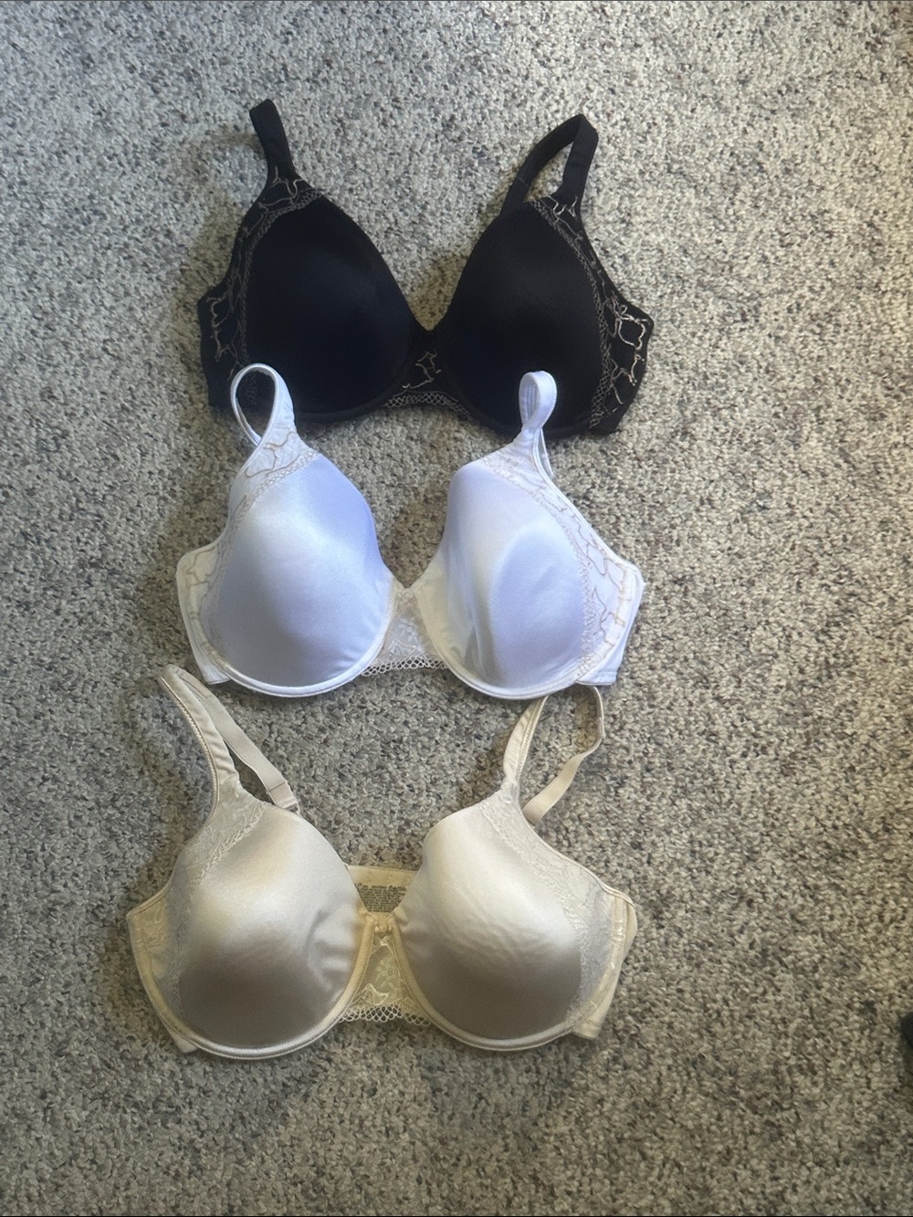 Bali 40D bra lot style 3547 /3847- Black, White, Cream. Washed not worn